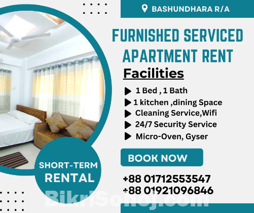 Rent One Bedroom Apartment In Bashundhara R/A.